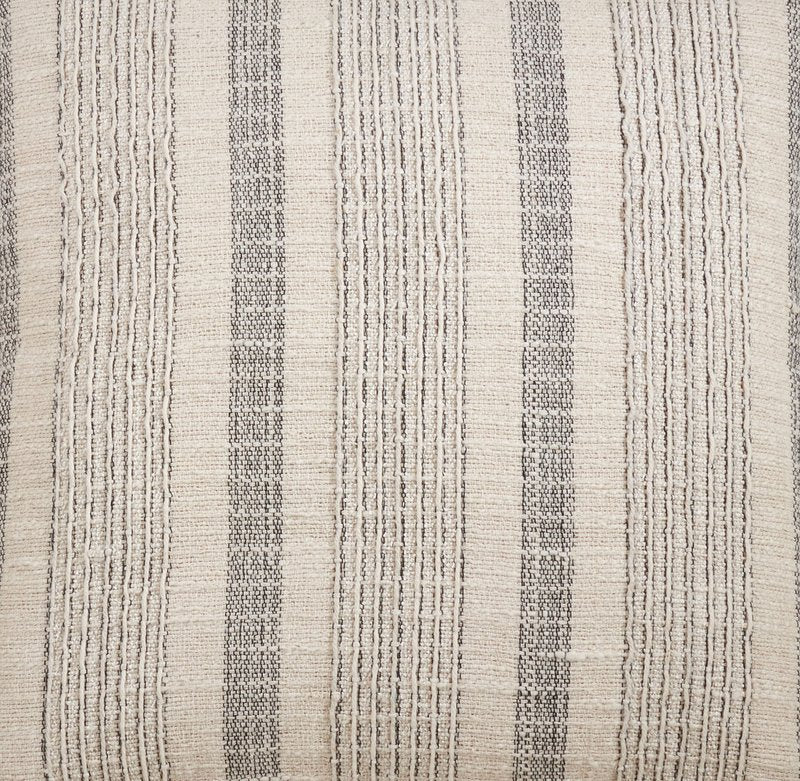 Saro Lifestyle Striped Woven Table Runner, 16"x90", Ivory