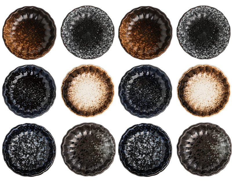Nicunom 12 Pack Soy Sauce Dishes, Ceramic Dipping Bowls Set, 2.8 Inch Side Dishes Japanese Style Pinch Bowls Seasoning Dish for Ketchup, BBQ, Sushi, Soy