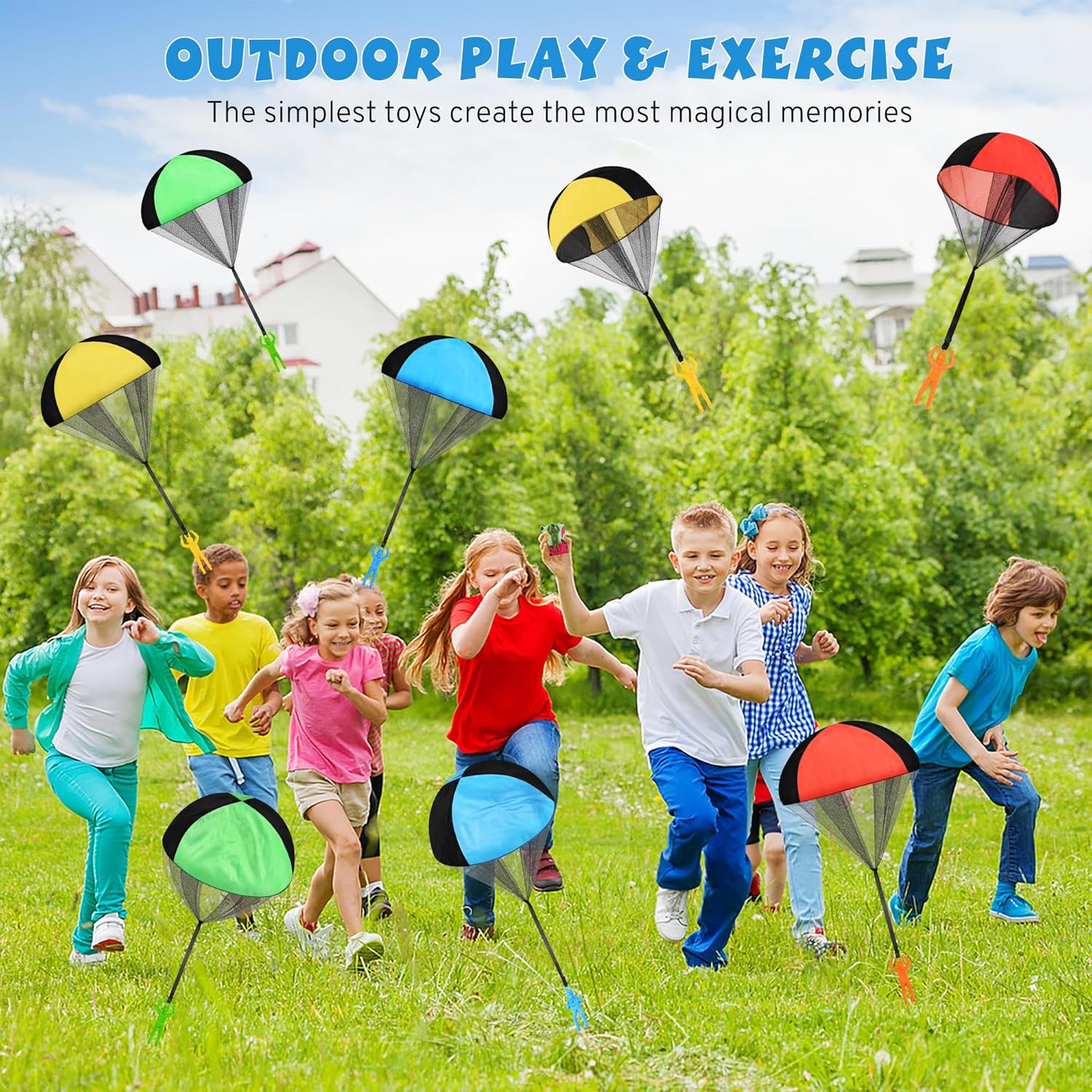 Parachute Toy - Flying Parachute Men for Kids | Perfect Outdoor Fun for Ages 3-12, Ideal Party Favors