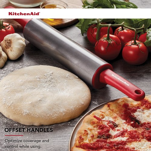 KitchenAid Gourmet Rolling Pin, 2.5 x 2.5 x 22 Inch, Red