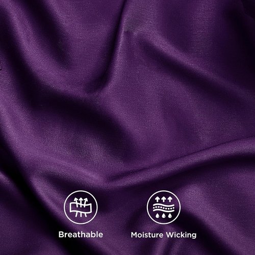 Bedsure Cooling Bed Sheets - Rayon from Bamboo, Breathable & Soft | Full Size, Deep Pocket Up to 16 Inches, Plum