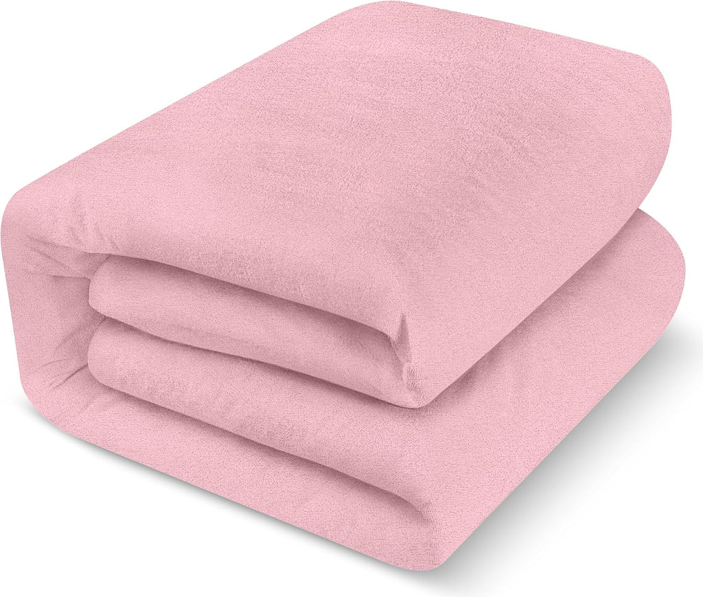 Utopia Bedding Waterproof Mattress Protector - Premium Terry Cover, Breathable Fitted Style (Pink, Crib)