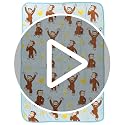 Curious George Fleece Throw Blanket 45x60 - Soft Cozy Blue Plush Blanket