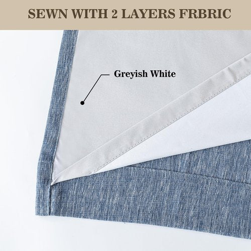 MYSKY HOME Dusty Blue Blackout Curtains 84 inches Long Pinch Pleated Curtains for Living Room Bedroom 100% Room Darkening Black Out Window Drapes with Hooks Back Tab, 40" Wide per Panel, 2 Pieces