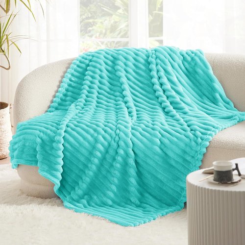 Bedsure GentleSoft Twin XL Blanket - Cozy Blue Fleece Throw for Women | Perfect Birthday Gift, 66x90 Inches