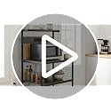 23.6-Inch Microwave Stand with Power Outlet and Adjustable Shelves