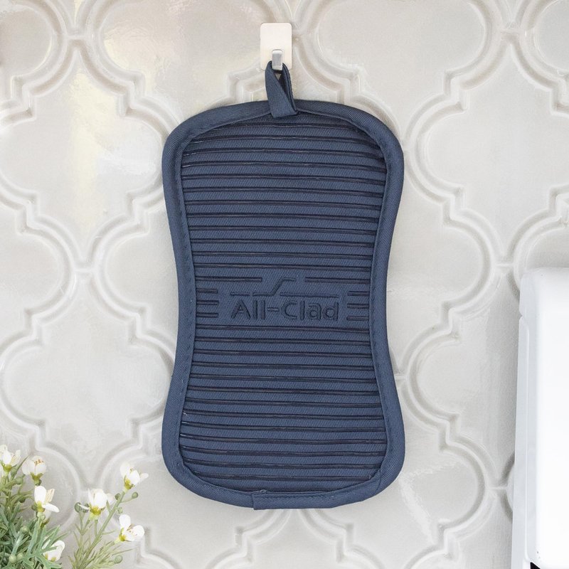 All-Clad Premium Pot Holder & Hot Pad: Heat Resistant to 500 Degrees - 100% Cotton, 10"x6.25" Hot Pad for Kitchen and Barbeque, 4-Pack, Indigo