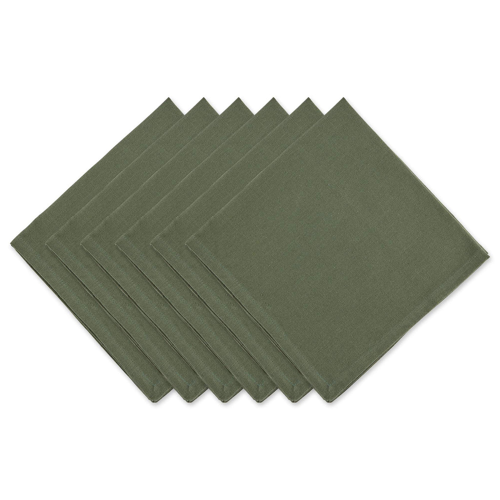 DII Solid Napkin Set Collection, 20x20, Artichoke, 6 Piece