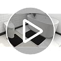Buganda Memory Foam Bath Mat 30x20 Ultra Soft Absorbent Black Rug
