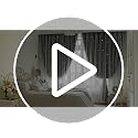 Double-Layer Star Blackout Curtains with Tulle Overlay, Set of 2 Panels