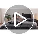 Litanika Queen Quilt Set, 3 Piece Black and White Stripe Coverlet Bedspread