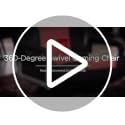 360-Degree Swivel Floor Gaming Chair with Adjustable Backrest and Armrests
