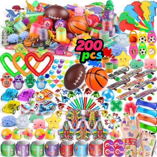 Amy&Benton 200PCS Party Favors - Fun Goodie Bag Stuffers & Prize Box Toys for Kids Ages 4-8