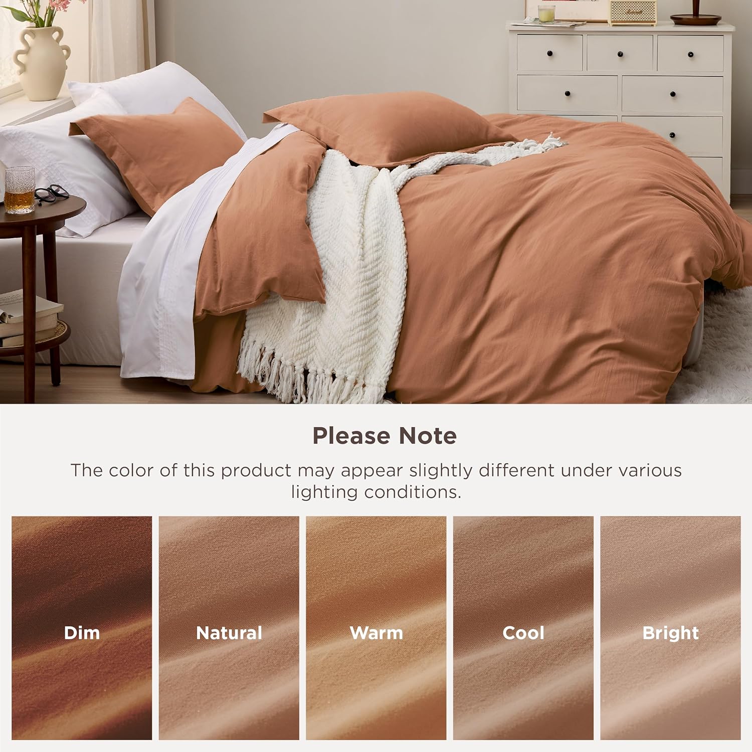 Bedsure California King Duvet Cover - Extra Soft Prewashed Cotton-Like Polyester, 104x98 Inches with Zipper Closure & 2 Pillow Shams
