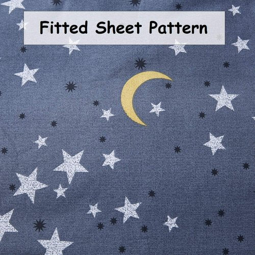 Brandream Kids Bedding Sets Full Size Astronaut Space Galaxy Boys Bed Sheet Set Deep Pockets Grey Bed Sheets Pillow Cases Set 100% Cotton 4-Piece