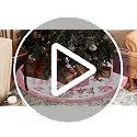 48 Inch Pink Christmas Tree Skirt with Snowman Design - Holiday Decor