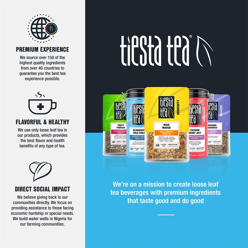 Tiesta Tea 12.5 Oz Clear Glass Mug with Handle, Microwave & Dishwasher Safe, Ideal for Hot & Iced Beverages, Compatible with Loose Leaf Tea Infusers, Steepers, & Balls, Single Cup Glass Mug