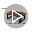 One Step Stool for Adults and Toddlers, Non-Slip Wooden Kitchen Foot Stool
