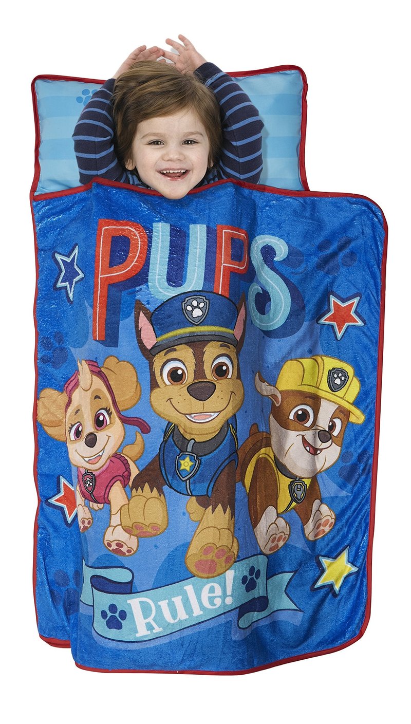 Paw Patrol We're a Team Nap-Mat Set– Quilted Nap Mat with Built-in Pillow and Plush Blanket – Portable Nap Mat for Daycare, Preschool, Sleepovers & Travel – for Boys or Girls Ages 3+