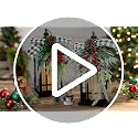 YuQi 14" Black Metal Christmas Lantern w/ LED Candle - Middle Variation (Fall Harvest Thanksgiving)