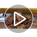 Fall Decorations Set with Mini Pumpkins, Gourds & Leaves - 50 Pieces