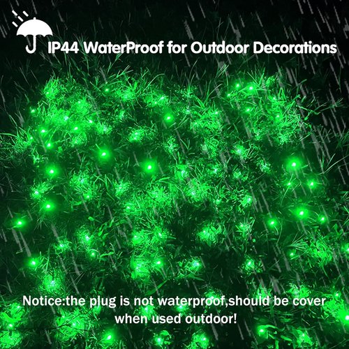 HISHINY Christmas Net Lights - 100 LED Connectable Mesh String for Outdoor Decor | 5ft x 5ft Green