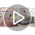3-in-1 Convertible Bean Bag Chair and Lounger with Memory Foam Filling