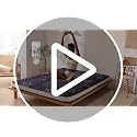 Full Size Japanese Floor Futon Mattress, Quilted Moon and Star Sleeping Pad