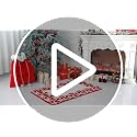 25x38 Christmas Candy Cane Swirl Bath Rug - Washable & Non-Slip Bathroom Mat