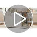 47-Inch Rolling Kitchen Island Cart with Storage Drawers & Shelves - White