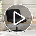 Criss Cross Chair Cover - Stretch Faux Leather Slipcover for Armless Accent Chairs - Camel