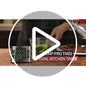 Dual Digital Kitchen Timer with Clock Mode and Adjustable Alarm Volume