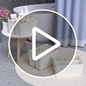 Portable Shower Caddy with Wooden Handle - 3-Compartment Bathroom Organizer