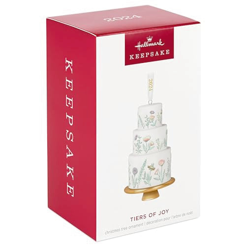 Tiers of Joy 2024 Hallmark Keepsake Wedding Cake Ornament, Porcelain Bridal Christmas Keepsake