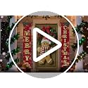 Nuxovilar Christmas Door Cover Banner Gingerbread Wreath Peppermint - DJ00031