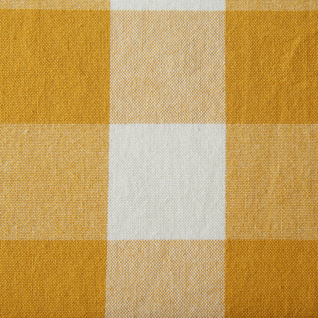 DII Buffalo Check Collection, Classic Farmhouse Tablecloth, 52 x 52, Honey Gold
