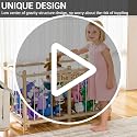 Wooden Stuffed Animal Storage Zoo - Large Capacity Toy Organizer for Kids