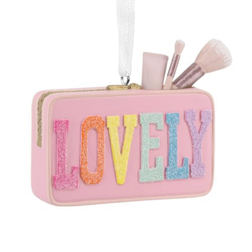 Hallmark Makeup Bag Christmas Ornament – Lovely Pink Pouch Holiday Gift