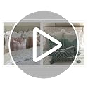 Set of 2 Ruffled Euro Shams 26x26 Inch, 100% Cotton Pillow Covers