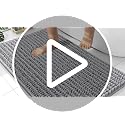 OLANLY Chenille Bathroom Rug 30x20 Soft Absorbent Non-Slip Bath Mat Grey