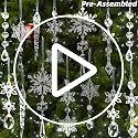VOVEA Crystal Clear 20-Piece Christmas Ornament Set - Upgraded Ultra-Clear Snowflake & Icicle Ornaments