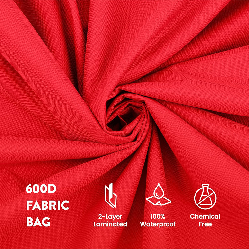 ZOBER Christmas Wreath Storage Container - 24 Inch Wreath Bag for 2 Wreaths | Durable 600D Oxford Fabric - Red