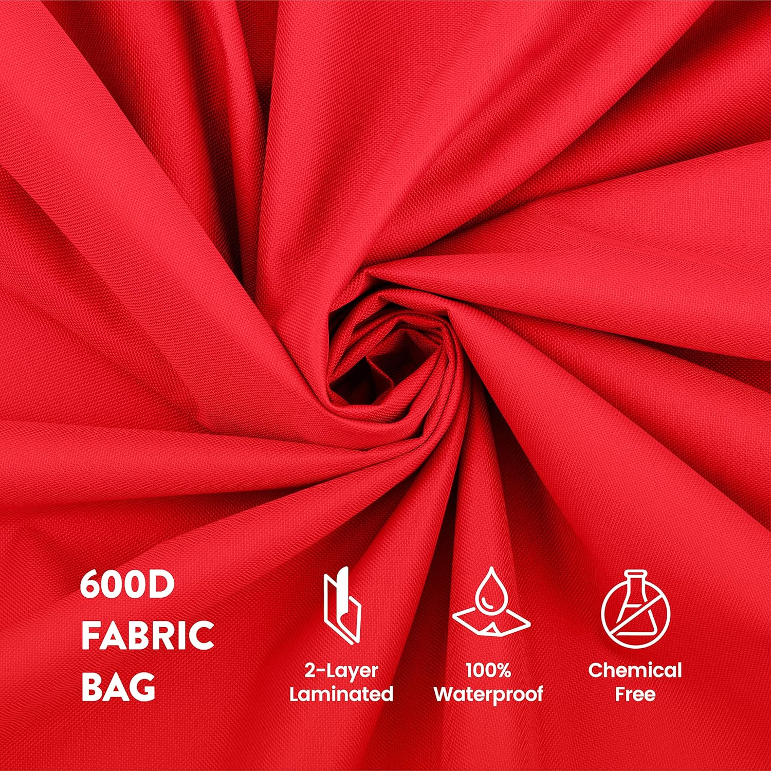 ZOBER Christmas Wreath Storage Container - 24 Inch Wreath Bag for 2 Wreaths | Durable 600D Oxford Fabric - Red