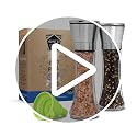 Stainless Steel Salt or Pepper Grinder - Adjustable Ceramic Spice Mill