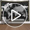 World Map Wall Tapestry (80x60 Inches) - Educational Art for Bedroom & Dorm