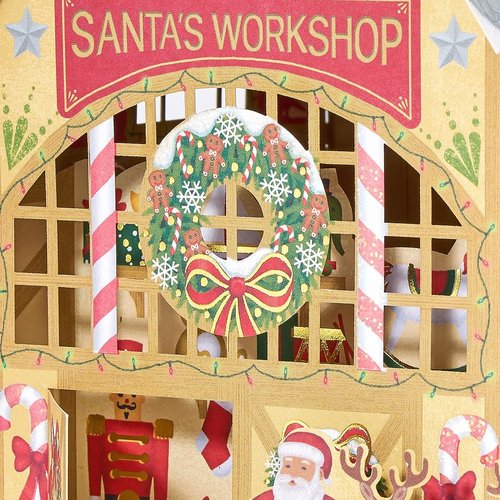 American Greetings Christmas Decoration - Magic Moments Santa's Workshop | Festive Holiday Decor