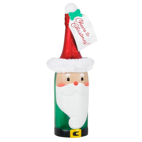Hallmark Keepsake 2024 Cheers to Christmas Ornament – Wine Bottle Santa