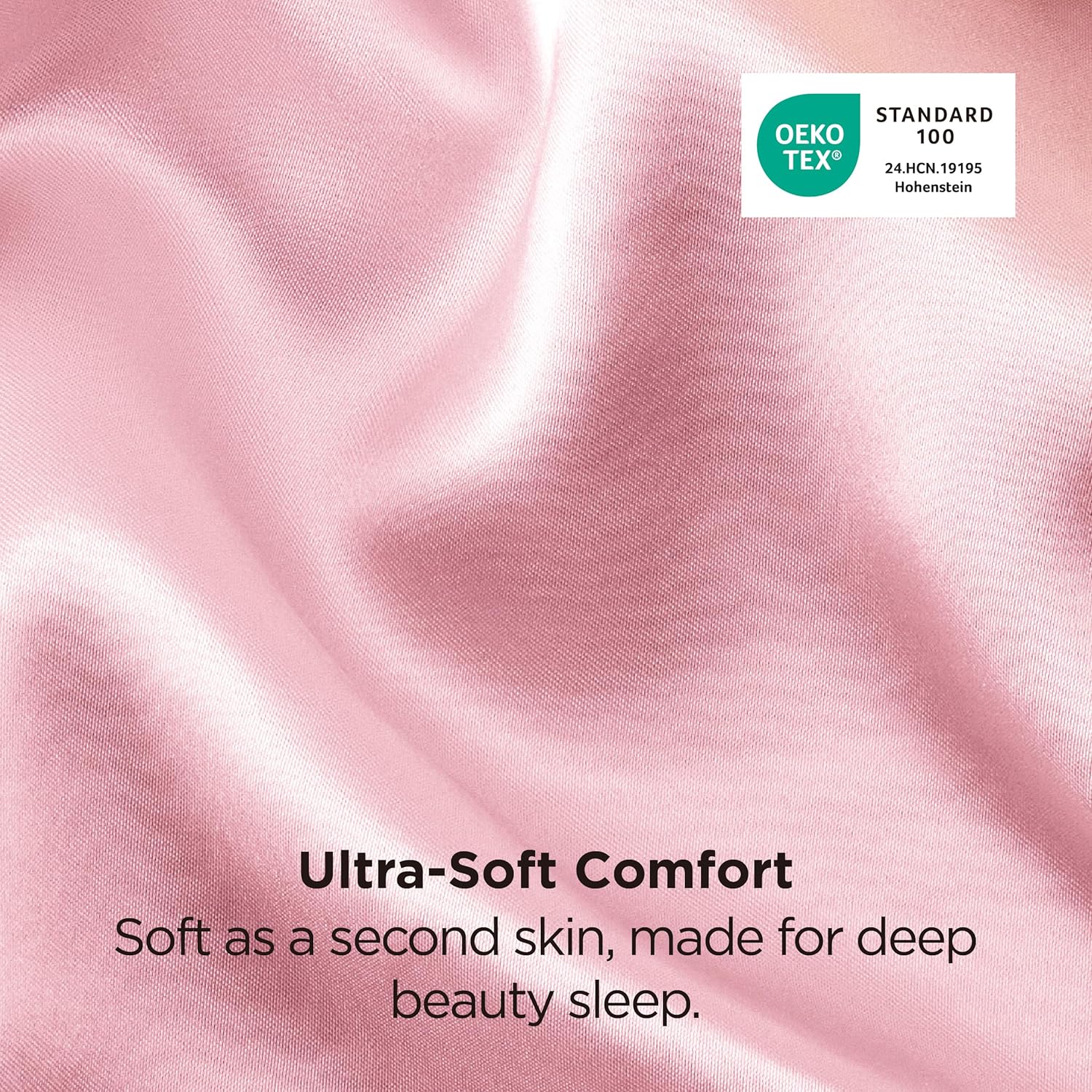 Bedsure King Size Satin Pillowcase Set - Pink Silky Pillow Cases for Hair & Skin, 20x36 Inches (2pcs)