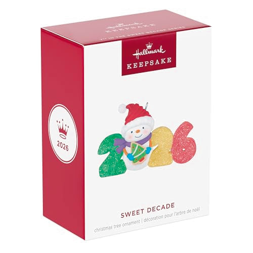 Hallmark Keepsake Christmas Ornament 2026 Sweet Decade Snowman Candy Decor