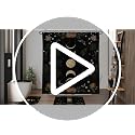 Gothic Celestial Moon Shower Curtain Set - 4-Piece Bathroom Decor Set